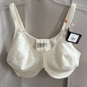 Bali Womens Bra Size 38DD Cream Lace Underwire No‎ Pads Coquette NWT 18435